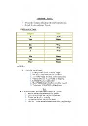 English worksheet: Past Simple Verb explanations