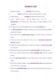 English Worksheet: Grammar Test