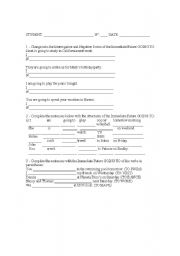 English worksheet: Going to