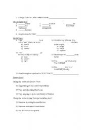 English Worksheet: Advanced Grammar Battery