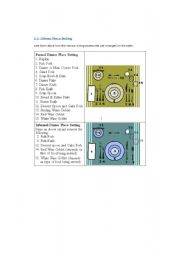 English Worksheet: Table arrangements