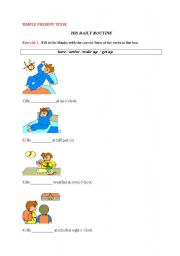 English Worksheet: PRESENT SIMPLE TENSE