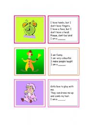 Vocabulary Cards - Riddles