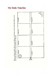 English worksheet: My daily timeline