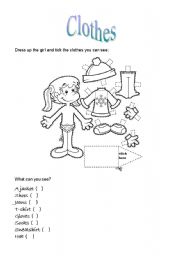 English Worksheet: Clothes