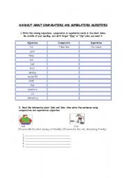 English Worksheet: Comparatives and Superlatives adjectives