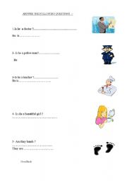 English worksheet: yes - no questions 