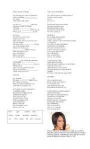 SONG, RIHANNA, RUSSIAN ROULETTE - ESL worksheet by isabel2010