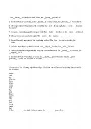 English Worksheet: Double Comparative Exercise