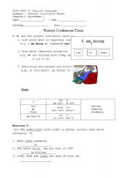 English Worksheet: Present Continuous Tense