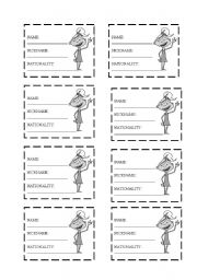 English worksheet: LABELS