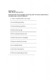 English worksheet: Use of So and Too