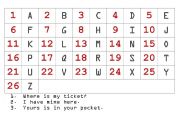 English Worksheet: Coding Table