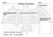 English Worksheet: Stellaluna Book Report