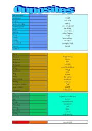 English Worksheet: Match the Opposites