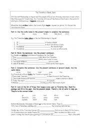 English worksheet: present simple review