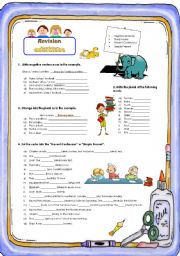 English Worksheet: Revision exercises