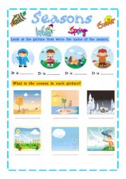 English Worksheet: seasons of the year