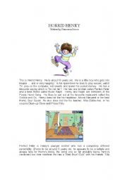 English Worksheet: Horrid Henry