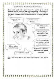 English Worksheet: Good Memories