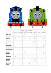 English Worksheet: mt household chores chart