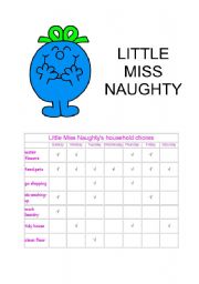 little miss Naughtys household chores
