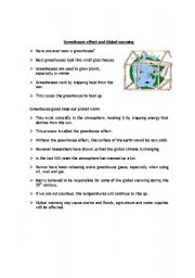 English Worksheet: Greenhouse effect