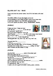 English Worksheet: Big girls dont cry - Fergie