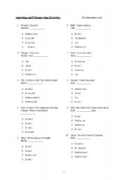 English worksheet: agreeing and disagrreing