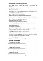 English Worksheet: Making suggestions