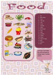 English Worksheet: prepare your menu set-- part 2