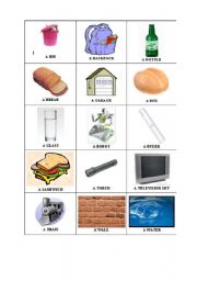 English Worksheet: Random Things flash cards 4