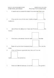 English Worksheet: conditional sentences