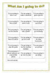 English Worksheet: Going to!