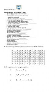 English worksheet: PAULINASFAMILY