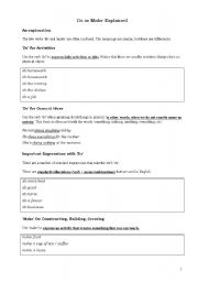 English Worksheet: Do or Make Explained