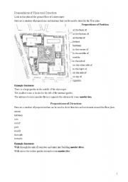 English Worksheet: Prepositions of Place and Direction 