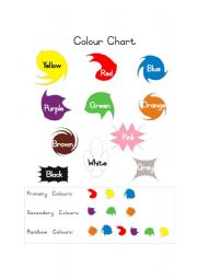 English Worksheet: Colour Chart