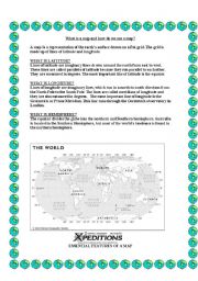 English worksheet: What is a map and how do we use it