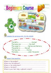 English Worksheet: BEGINNERS COURSE - UNIT 6