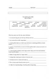 English Worksheet: Vocabulary quiz