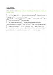 English worksheet: Pronoun exercise
