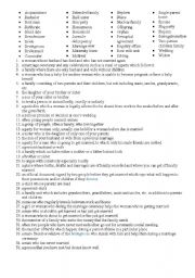 English Worksheet: Family vocabulary