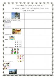 English worksheet: Holiday grid