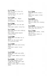 English worksheet: Multiplication Poems