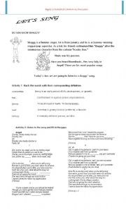 English worksheet: Lets sing