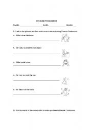 English worksheet: Present Continuous