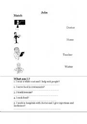 English worksheet: jobs