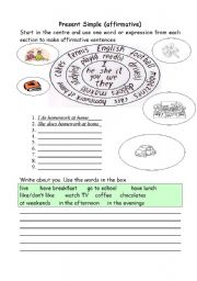 English Worksheet: present simple affirmative