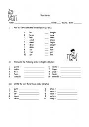 English Worksheet: Verbs (Past Tense)
